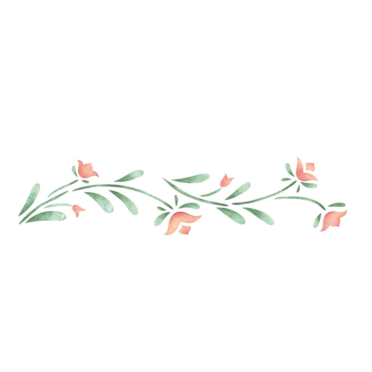 Tulip Wall Stencil | 270 by Designer Stencils | Reusable Art Craft Stencils for Painting |